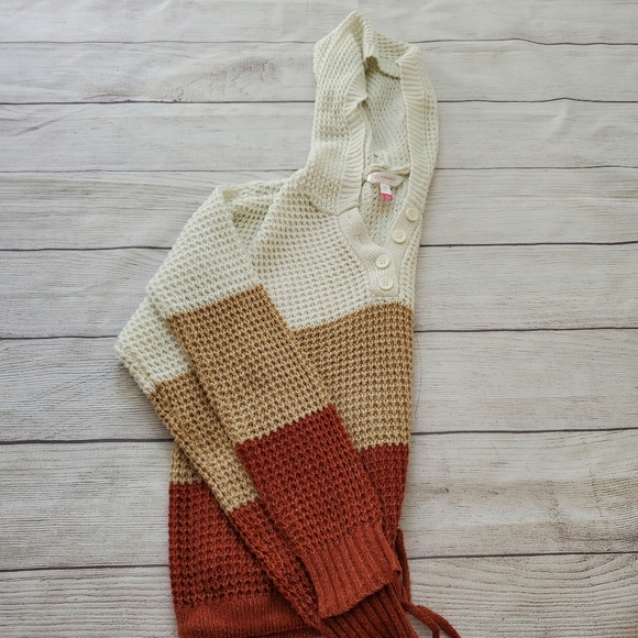 No Boundaries Fall color block knit pullover sweater. Size small juniors - Picture 8 of 9